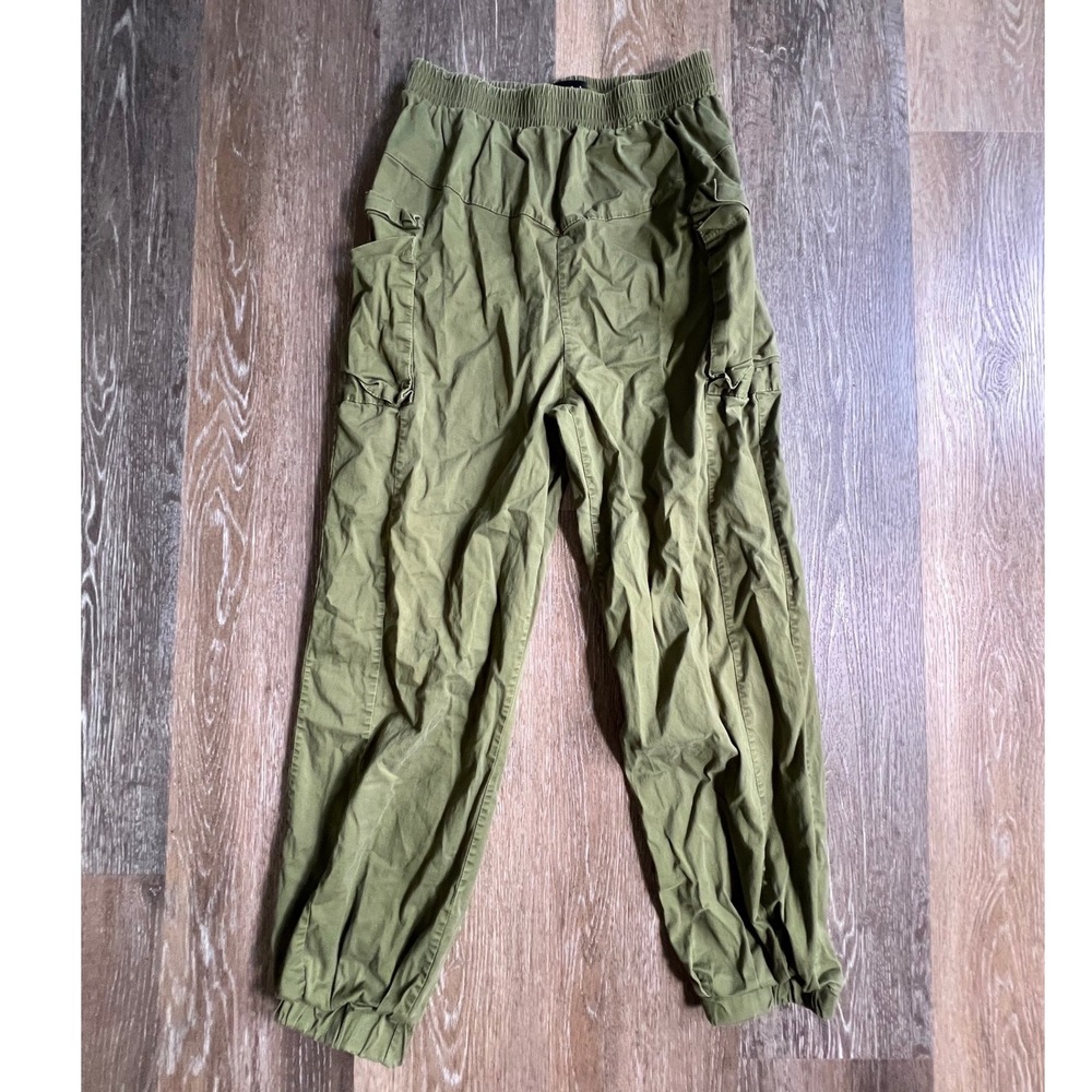 Guyueqiqin Cargo Joggers Womens Size M Olive Green Utility Streetwear Pants